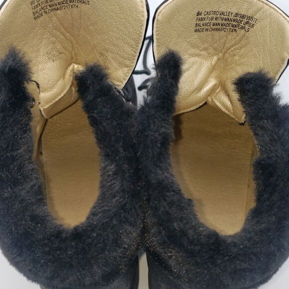 Juicy Couture Castro Valley Black Glitter Combat Boots - Picture 9 of 12